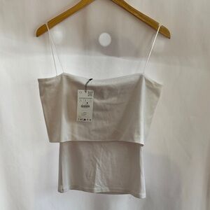 NWT Zara white off the shoulder top - Size M
